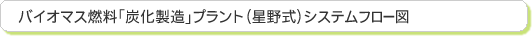 バイオマス燃料「炭化製造」プラント（星野式）システムフロー図