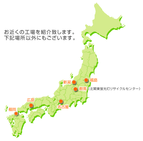 お近くの工場を紹介いたします。